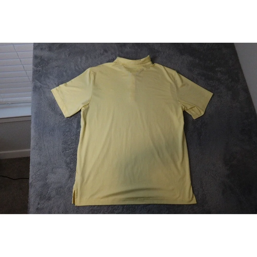 Adidas Golf Men's Yellow Short Sleeve Polo Shirt SZ Large Athletic Casual Fit